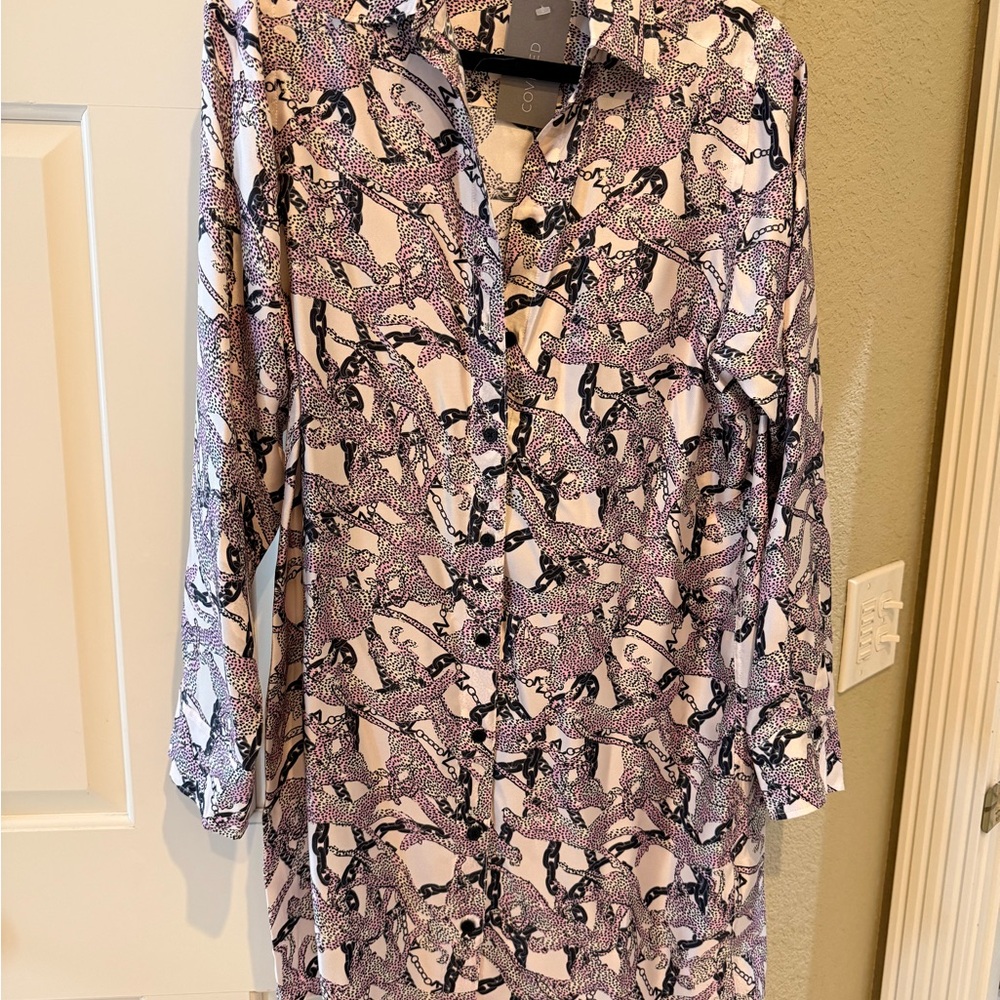 Patterned Button-Up Shirt
